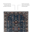 Laysan Home Transitional Washable Polyester 2'x3' Rectangle Rug in Navy / Ivory