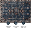 Laysan Home Transitional Washable Polyester 2'x3' Rectangle Rug in Navy / Ivory