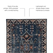 Laysan Home Transitional Washable Polyester 2'x3' Rectangle Rug in Navy / Ivory