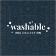 Laysan Home Transitional Washable Polyester 2'x3' Rectangle Rug in Navy / Ivory
