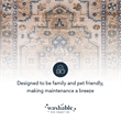 Laysan Home Transitional Washable Polyester 2'x3' Rectangle Rug in Ivory / Gold