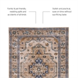 Laysan Home Transitional Washable Polyester 2'x3' Rectangle Rug in Ivory / Gold