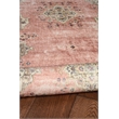 Laysan Home Transitional Washable Polyester 2'x3' Rectangle Rug in Pink / Ivory