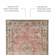 Laysan Home Transitional Washable Polyester 2'x3' Rectangle Rug in Pink / Ivory
