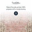 Laysan Home Transitional Washable Polyester 2'x8' Rectangle Rug in Pink / Ivory