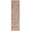 Laysan Home Transitional Washable Polyester 2'x8' Rectangle Rug in Pink / Ivory