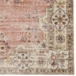 Laysan Home Transitional Washable Polyester 3'x5' Rectangle Rug in Pink / Ivory