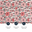 Laysan Home Transitional Washable Polyester 3'x5' Rectangle Rug in Ivory / Pink