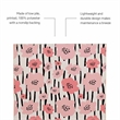 Laysan Home Transitional Washable Polyester 3'x5' Rectangle Rug in Ivory / Pink