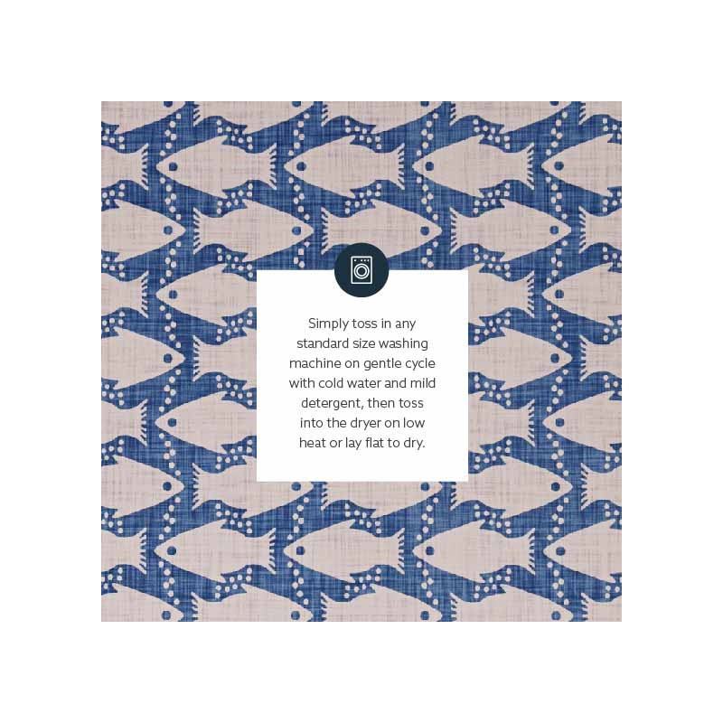 Laysan Home Transitional Washable Polyester 2'x3' Rectangle Rug in Ivory / Blue