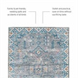 Laysan Home Transitional Washable Polyester 2'x3' Rectangle Rug in Gray / Green