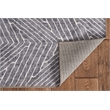 Laysan Home Transitional Washable Polyester 2'x3' Rectangle Rug in Gray / Ivory