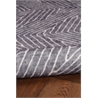 Laysan Home Transitional Washable Polyester 2'x3' Rectangle Rug in Gray / Ivory