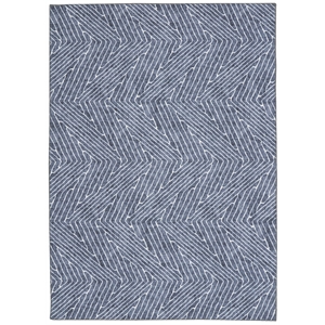 Laysan Home Transitional Washable Polyester 2'x3' Rectangle Rug in Gray / Ivory