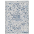 Laysan Home Transitional Washable Polyester 2'x3' Rectangle Rug in Gray / Ivory