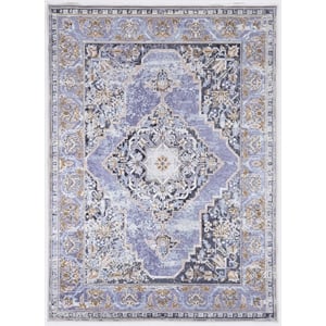 Laysan Home Traditional Woven Polyester 3'3&quotx5' Rectangle Rug in Lavender Purple
