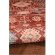 Laysan Home Transitional Washable Polyester 2'x3' Rectangle Rug in Red and Ivory