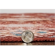 Laysan Home Transitional Washable Polyester 2'x3' Rectangle Rug in Red and Ivory