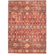 Laysan Home Transitional Washable Polyester 2'x3' Rectangle Rug in Red and Ivory