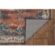 Laysan Home Transitional Washable Polyester 2'x3' Rectangle Rug in Brown / Ivory