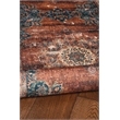 Laysan Home Transitional Washable Polyester 2'x3' Rectangle Rug in Brown / Ivory