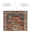 Laysan Home Transitional Washable Polyester 2'x3' Rectangle Rug in Brown / Ivory