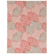 Laysan Home Transitional Washable Polyester 2'x3' Rectangle Rug in Ivory / Coral