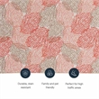 Laysan Home Transitional Washable Polyester 2'x3' Rectangle Rug in Ivory / Coral