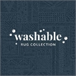 Laysan Home Transitional Washable Polyester 2'x3' Rectangle Rug in Ivory / Black