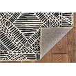 Laysan Home Transitional Washable Polyester 2'x3' Rectangle Rug in Ivory / Black