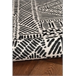 Laysan Home Transitional Washable Polyester 2'x3' Rectangle Rug in Ivory / Black