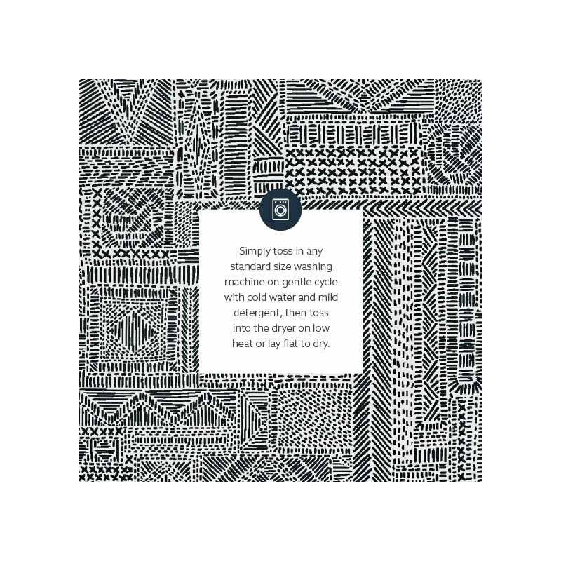 Laysan Home Transitional Washable Polyester 5'x7' Rectangle Rug in Ivory / Black