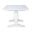 Laysan Home 2-Piece Dining Set in Distressed White - Solid Pine Table and Lattice-Back Chair