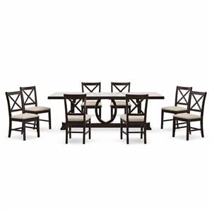 Laysan Home Dining Set, 3-Piece Folding Chairs and Square Gathering Table, Merlot and Cherry Wood, T