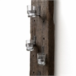 Laysan Home Reclaimed Wood Dark Brown Wall Candle Holder Rectangular 66