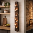 Laysan Home Reclaimed Wood Dark Brown Wall Candle Holder Rectangular 66