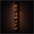 Laysan Home Reclaimed Wood Dark Brown Wall Candle Holder Rectangular 66