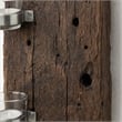 Laysan Home Reclaimed Wood Dark Brown Wall Candle Holder Rectangular 66