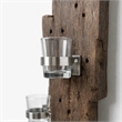 Laysan Home Reclaimed Wood Dark Brown Wall Candle Holder Rectangular 66