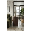 Laysan Home Round Pedestal Table in Engineered Wood - Modern Brown Finish