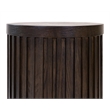 Laysan Home Round Pedestal Table in Engineered Wood - Modern Brown Finish