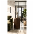 Laysan Home Round Pedestal Table in Engineered Wood - Modern Brown Finish