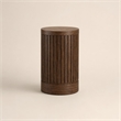 Laysan Home Round Pedestal Table in Engineered Wood - Modern Brown Finish