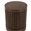 Laysan Home Round Pedestal Table in Engineered Wood - Modern Brown Finish