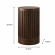 Laysan Home Round Pedestal Table in Engineered Wood - Modern Brown Finish
