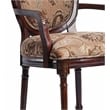 Comfort Pointe Belmont Oval Back Solid Wood Accent Chair in Cherry Finish