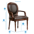 Comfort Pointe Bradford Bonded Leather Cherry Finish Solid Wood Accent Chair