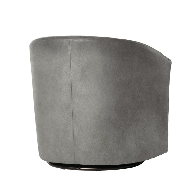 Comfort Pointe Elizabeth Ash Gray Microfiber Swivel Accent Chair