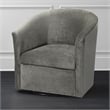 Comfort Pointe Elizabeth Ash Gray Microfiber Swivel Accent Chair