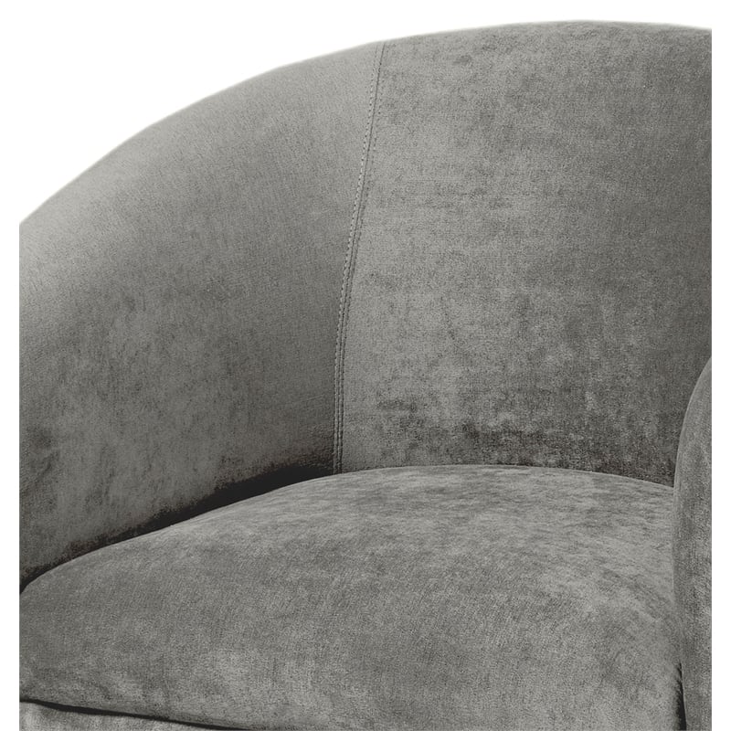 Comfort Pointe Elizabeth Ash Gray Microfiber Swivel Accent Chair